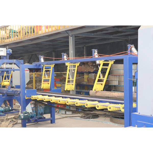 Производственная линия машины лесопилки тимберса, ленточнопильный станок двойных голов вертикальный