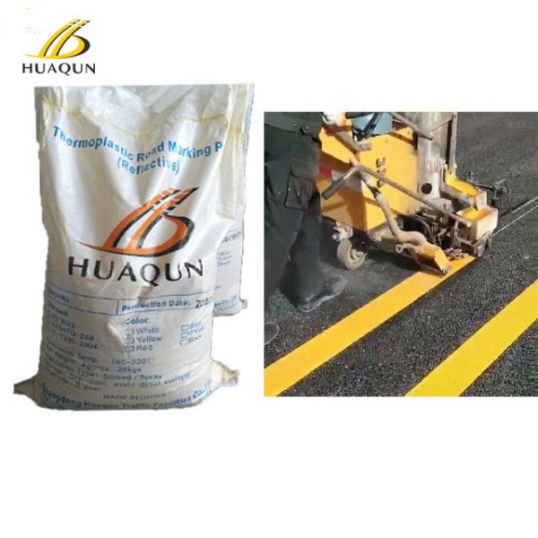 Bon nivellement Peinture de marquage routier à fusion à chaud 5% Perles de verre pré-mélangées Durable