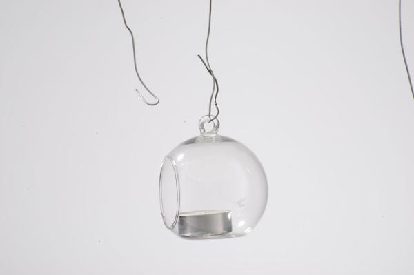 Candle holder,  Heat-resistant  glass, borosilicate glass, decorative glass, hanging ball, flower vase