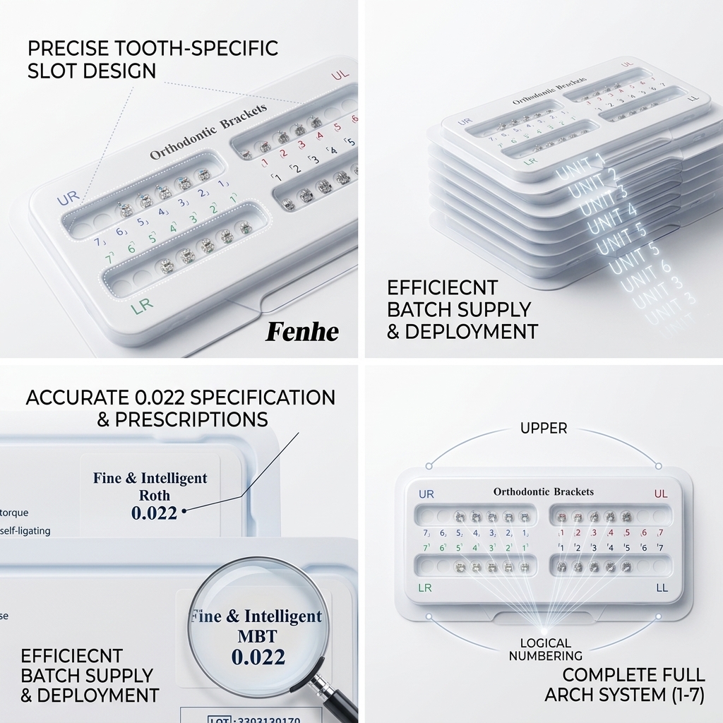 Stainless Steel Orthodontic Brackets with 3 Years Shelf Life and Low-profile Design for Enhanced Comfort