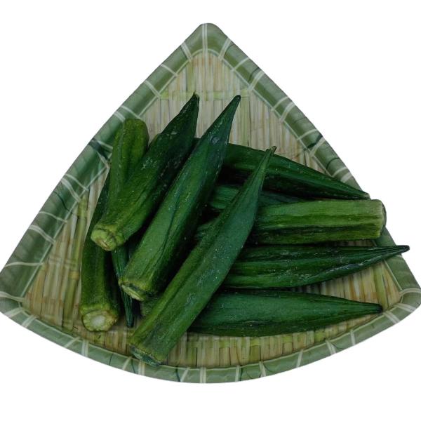 Crispy Vacuum Fried Okra Pods 100% Natural Vegetable Snack No Additives Bulk Wholesale
