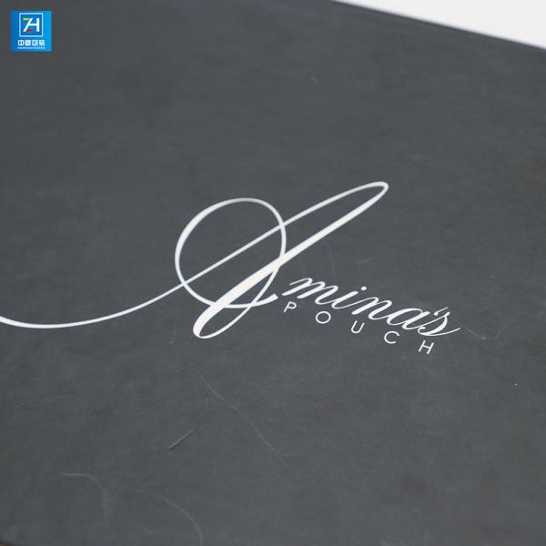 Matt Lamination 2000g Black Paperboard Foldable Gift Boxes