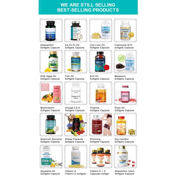 OEM Dietary Supplement private label Cod Liver Oil rich EPA and DHA softgel for food supplement