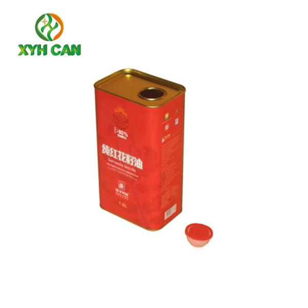 Olive Oil Tin Can Tall Metal Tin Can With Glass Candle Holder Customized Logo