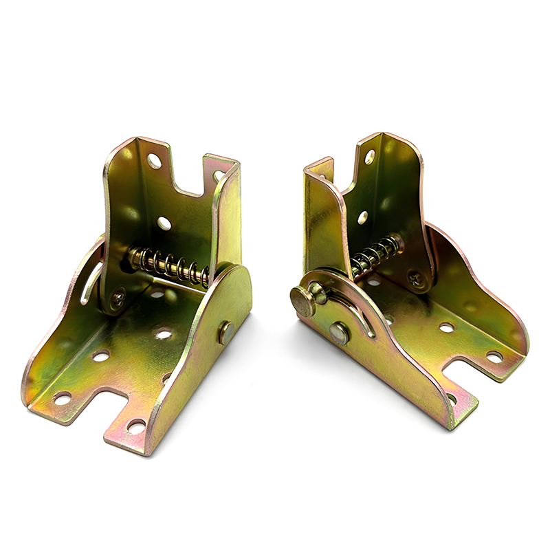 90° Fold in Hidden Self Locking Mute Folding Hinge with Push Button Lock Table Leg Connector Furniture Hardware Fitting