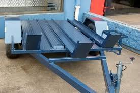 6x4 Flatbed Motorcycle Trailer , 2 Place Motorcycle Trailer For Two Bikes