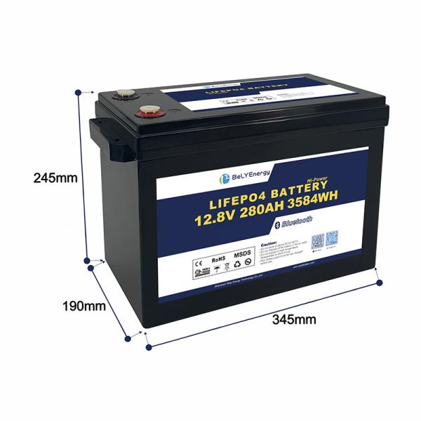 Bely Energy Maintenance Free 12V280AH Solaire Lithium For Electric Car Camper Marine