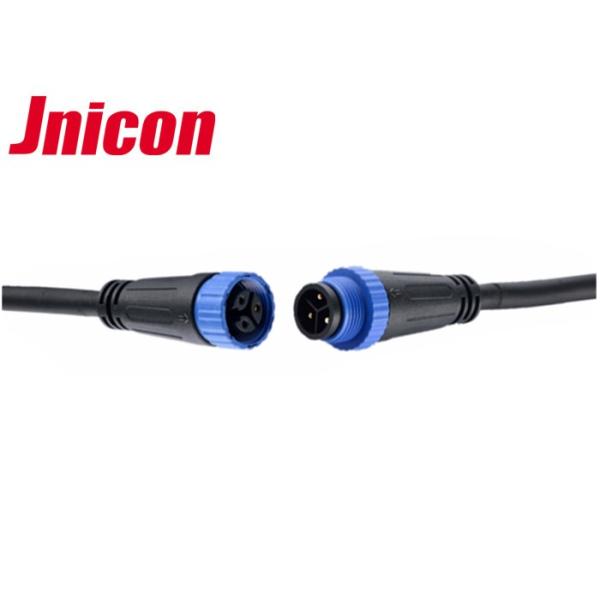 Screw Locking Waterproof Data Connector 3 Pin Outdoor Sealed With Cable IP68