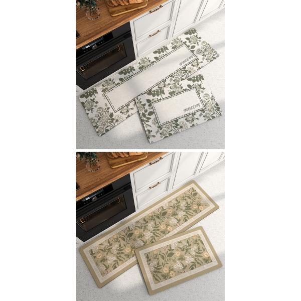 Non Slip Waterproof Kitchen Door Rug Mat for Anti Fatigue Washable Teppich Floor Mat