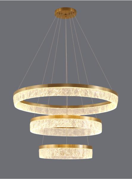 Led Gold Chandelier For Living Room Modern Creative Design Light Fixture Round Kitchen Island Hanging Lamp(WH-MI-313)