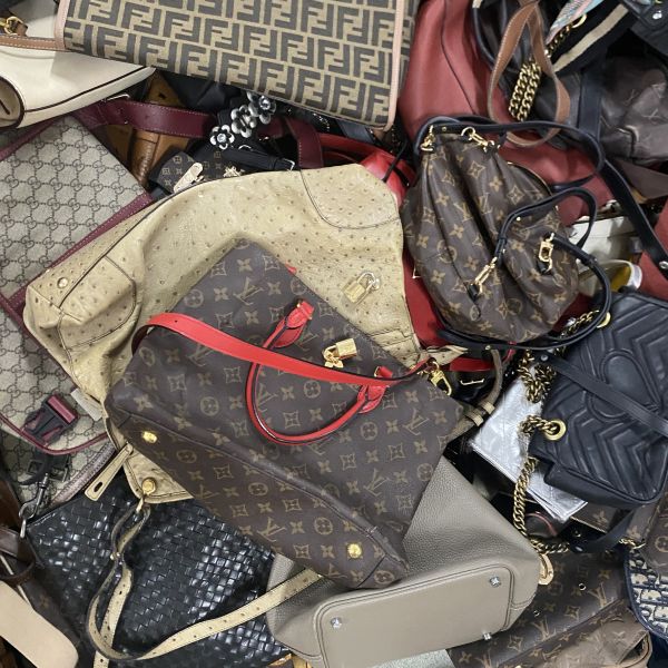 Fashion Leather Used Brand Bags Preloved Thrift Women Hand Bags For Resale