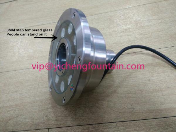 185mm Diameter  Fully AISI304 Underwater Led Fountain Lights LED DMX512 Control 9W 12W 27W 36W