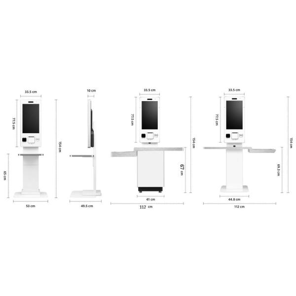 Order Payment Cost Charge Pos Kiosk System Thermal Printer Payment Kiosk Ticket Vending Machine
