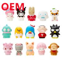 Personalizado 5cm Alto Coelho Cão Macaco Porco Brinquedos Feito 15 desenhos bonecas de PVC OEM Blind Box Mini Toys