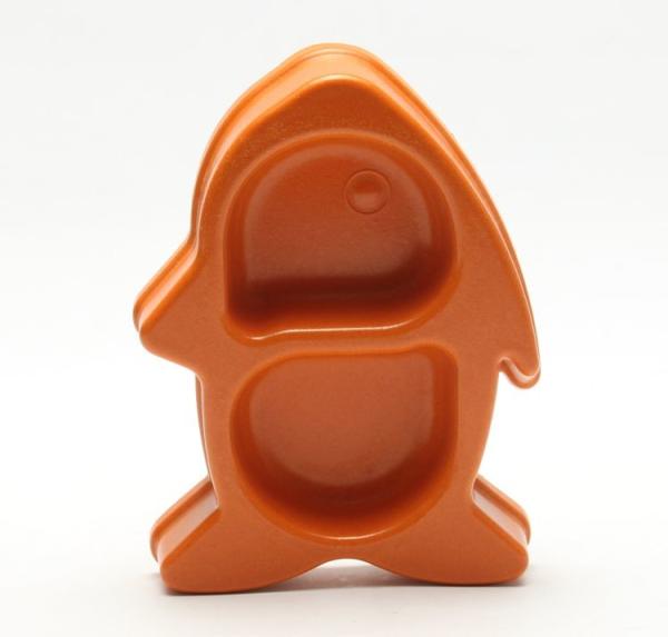 High Strength Round Cat Food And Water Bowls Cute Fish Shape Lightweight