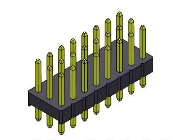 TIPO triplo 3*2 PIN To 3*40PIN H=2.54MM do MERGULHO da fileira de Pin Header Connector 2.54mm