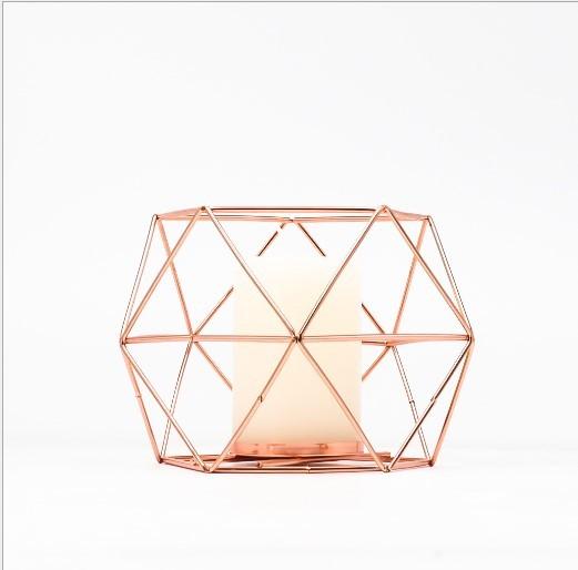 3.9 Height Nordic Candlestick , Metal Mesh Nordic Candle Holder