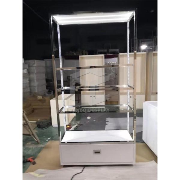 MDF Handbag Store Display Stand 8mm Tempered Glass Bag Shop Decoration