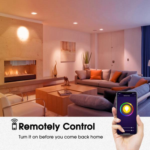 Multicolor Smart Led Downlight with Wifi Tuya App Control and Rgbcw Dimming Function