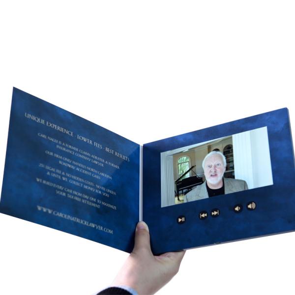 Папка видеокарты Lcd приглашения горячей продажи творческая выдвиженческая