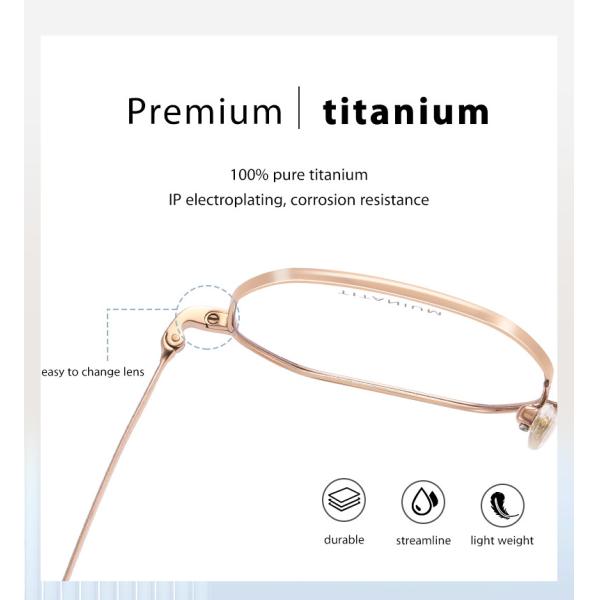 Оптически гибкие стекла рамки титана с прозрачными объективами