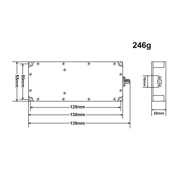 High quality waterproof 50W GaN circulator drone jamming wireless &rf module  for illegal FPV