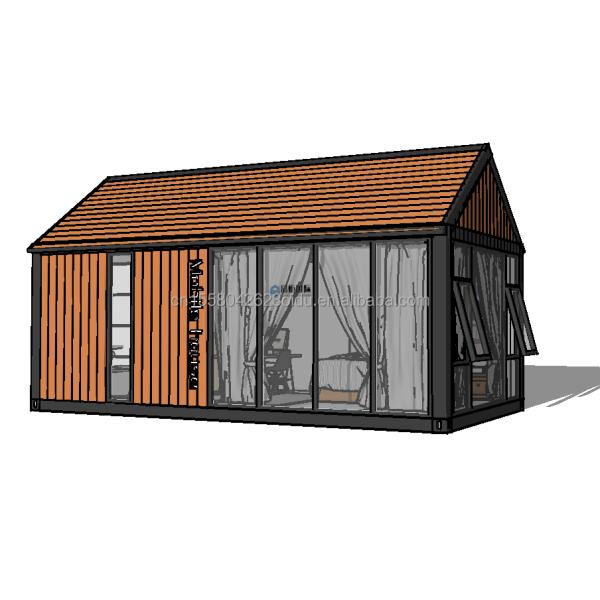 Experience the Ultimate Comfort in a 2-Bedroom Wooden House Hotel with Wall 50/75/100mm Wave Sandwich Panel