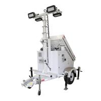 4*100 watts Light Solar Power Led Lighting Trailer pour le sauvetage et les secours en cas de catastrophe