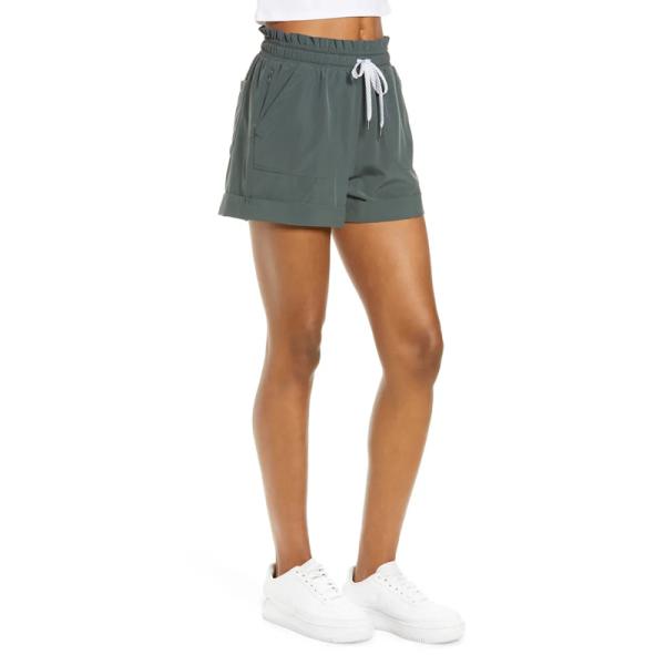 Hot Sale Summer Plain Green Sports Running Shorts Cotton Causal Women Shorts