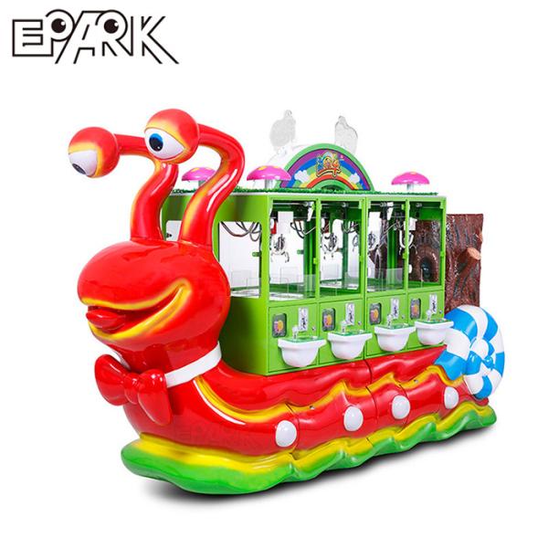 Coin Operated Colorful Snail Gift Machine 8 Players Toy Claw Machine For Kids
