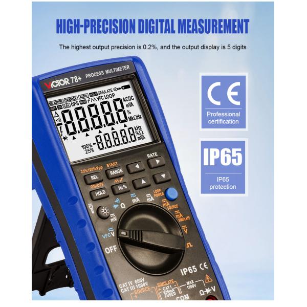 VICTOR 78+ New product Process Multimeter DCV 1000v ACV VFC Resistance Continuty Digital Multimeter