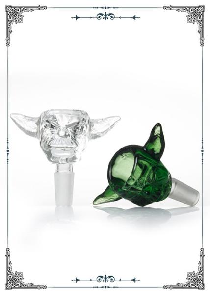 14MM 18MM Skull Joint Water Bong Accessories Clear Green Color