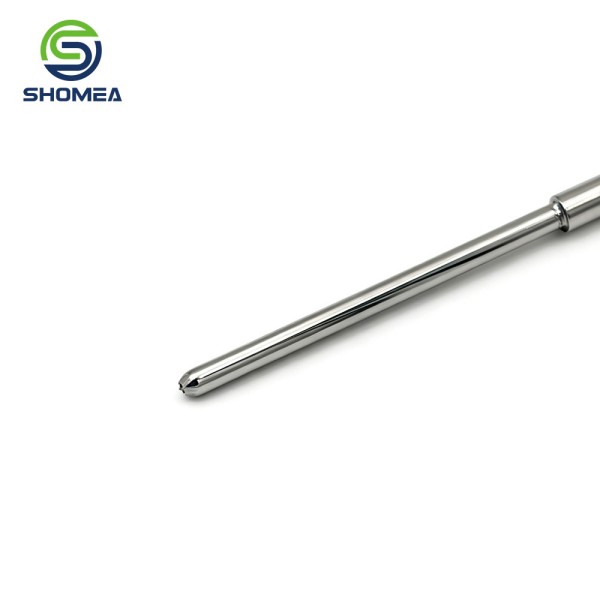SHOMEA Medical Grade Stainless Steel Precision Bent Sampling Needle for IVD with Knurled Adjustment Cap & Side Interface