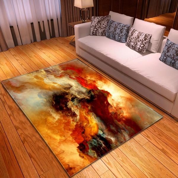 Landscape Cartoon Bedroom Floor Carpets Rug Under Dining Table Machine Washable