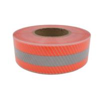 fluorescent safety tape fabric stripes Vinyl Textile Reflective Transfer Film Segmented Orange Yellow