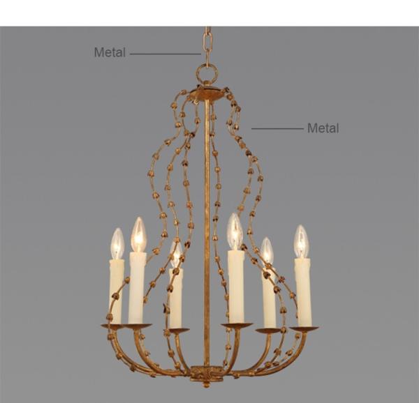 Country Rod iron chandelier lighting (WH-CI-50)