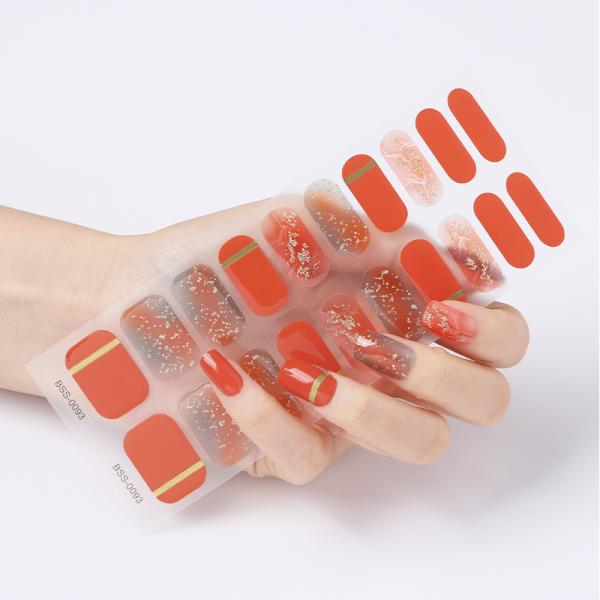 Competitive Price Pink Marble Nail Polish Strips Nail Stickers Custom Make Bling Hot Girl Nail Decal Manufacturer From China
