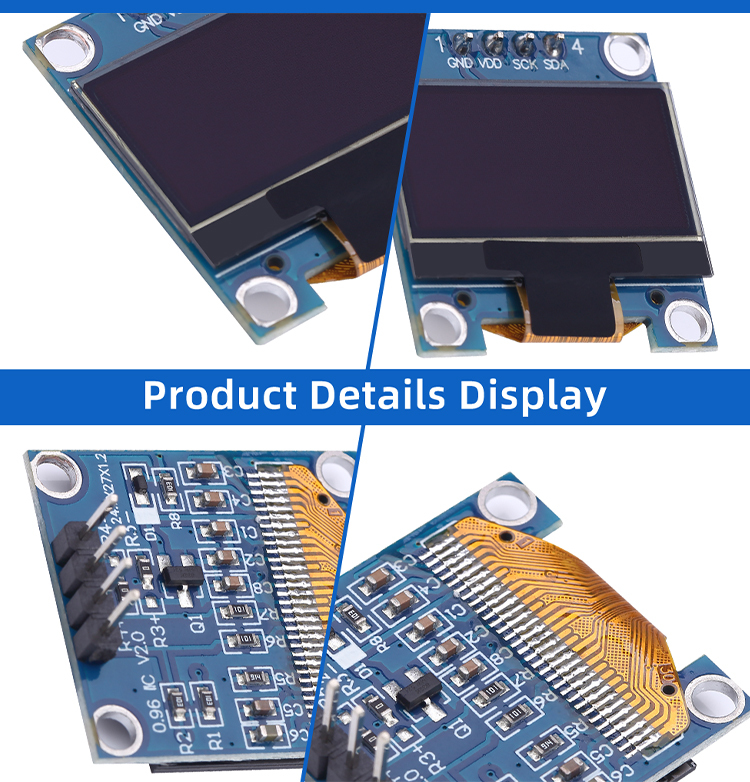 OLED0.96 SSD1315 Chip I2C Yellow Blue Dual Color LCD Screen 128 * 64 Dot Matrix Module 4-PIN Module