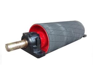 Diamond Rubber Lagged Drum Pulley – Conveyor Head Pulley for Anti-Slip