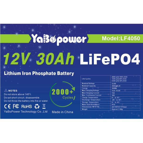 12 Volt 12v 30Ah Lifepo4 Battery Cell Manufacturers