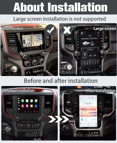 Android 11 Head Unit For Dodge Ram 20-23 Car Radio 11.8 Inch Touch Screen