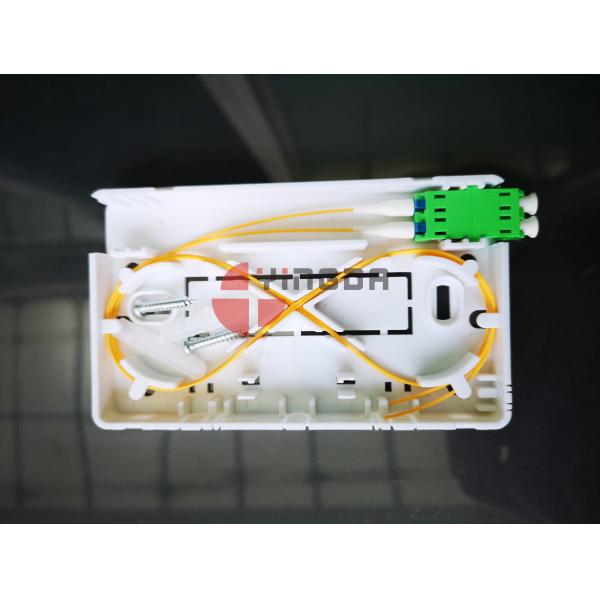 Soporte plástico de la pared LC/APC del usuario final de 2 de la caja de fibra óptica a dos caras portuaria del suscriptor