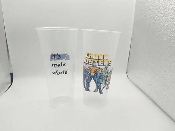 Plastic 3D Lenticular Cup Dia 90*Height 177 mm Size , Promotional Plastic Cup