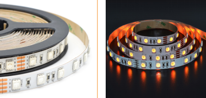 14.4W/M SMD5050 RGB LED Tape Light IP20 24VDC For Holiday Light Sculpture