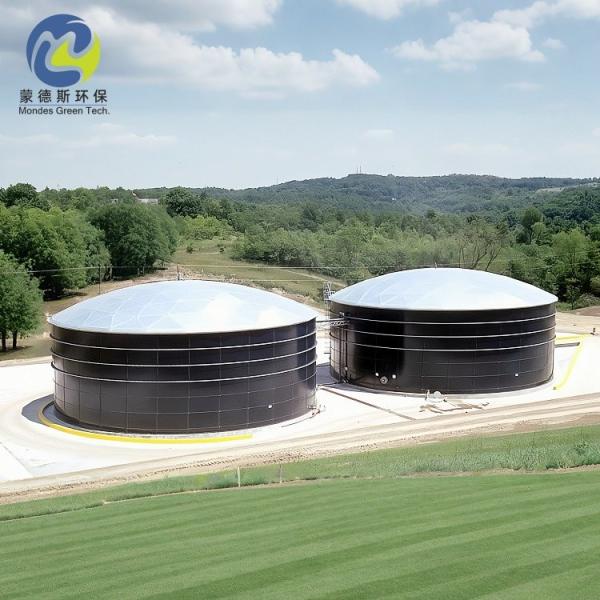 Glass Fused To Steel Bolted Water Storage Tanks Dome Roof Type For Drinking Water