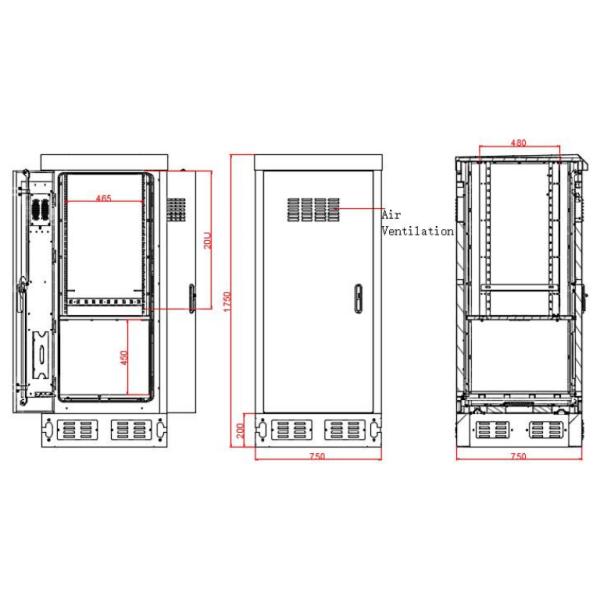 Приложения батареи сэндвича 20U задней двери фронта замок пункта похищения 3 на открытом воздухе анти-