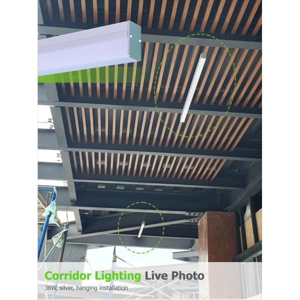 disipador de calor de aluminio de iluminación pendiente linear blanco de 36W 3600lm los 47in LED