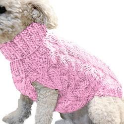Striped dog winter clothes