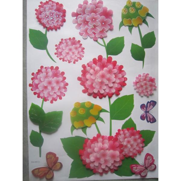 PVC / Vinyl / Paper Colorful 3250 Flower Removable 3d Wall Decoration Stickers