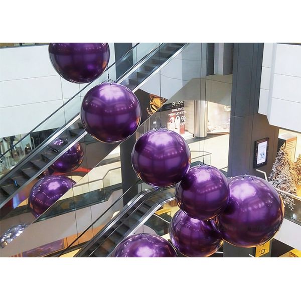 0.8mm PVC Reflective Mirror Balloons Suitable For Hanging Decorations In Shopping Malls